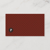 Carte De Visite Élégant monogramme professionnel (Dos)