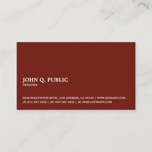 Carte De Visite Élégant monogramme professionnel (Devant)