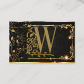 Carte De Visite Élégant Monogramme Professionnel (Devant)