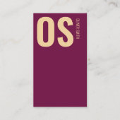 Carte De Visite Élégant monogramme professionnel Bourgogne (Devant)