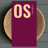 Carte De Visite Élégant monogramme professionnel Bourgogne