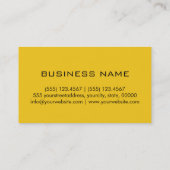 Carte De Visite Élégant Monogramme Professionnel Citron Uni (Dos)