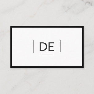 Carte De Visite Élégant Monogramme Professionnel Custom Social Med