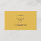 Carte De Visite Élégant Monogramme professionnel Gold Dark Grey (Dos)