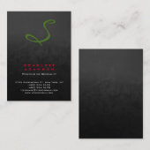 Carte De Visite Élégant monogramme professionnel gris rouge vert (Devant / Derrière)