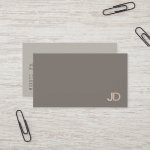 Carte De Visite Élégant Monogramme professionnel moderne Luxe Silk