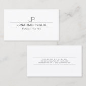 Carte De Visite Élégant Monogramme professionnel moderne simple (Devant / Derrière)