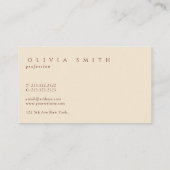 Carte De Visite Élégant Monogramme professionnel or et bordeaux (Dos)