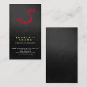 Carte De Visite Élégant monogramme professionnel simple gris rouge (Devant / Derrière)