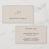 Carte De Visite Élégant Monogramme Propre Professionnel Moderne te (Devant / Derrière)