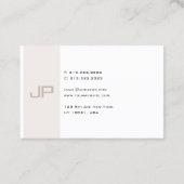 Carte De Visite Élégant Monogramme tendance Moderne Simple Modèle (Dos)