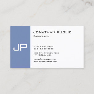 Carte De Visite Élégant Monogramme tendance Smart Design moderne P