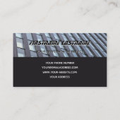 Carte De Visite Elégant monogramme vitre propre façade bureau (Dos)