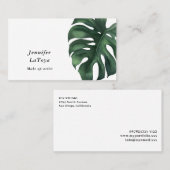 Carte De Visite Elegant Monstera  (Devant / Derrière)