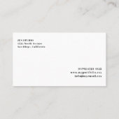 Carte De Visite Elegant Monstera Logo  (Dos)