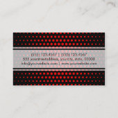 Carte De Visite Élégant Motif à points rouges Polka (Dos)