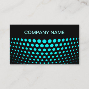 Carte De Visite Elégant Motif Aqua Polka Dot
