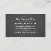 Carte De Visite Élégant Motif Art déco gris foncé (Dos)