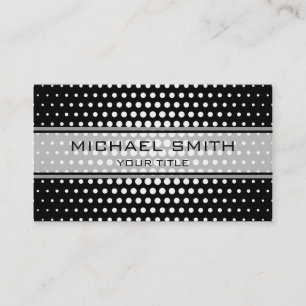 Carte De Visite Élégant Motif blanc Polka Dot