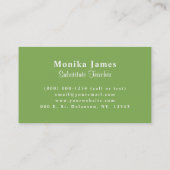 Carte De Visite Élégant Motif de citron jaune moderne (Dos)