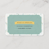 Carte De Visite Élégant Motif de fleurs (Dos)