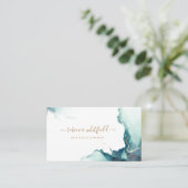 Carte De Visite Élégant Motif de marbre doré Agate (Debout devant)