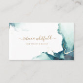 Carte De Visite Élégant Motif de marbre doré Agate (Devant)