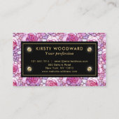 Carte De Visite Élégant Motif de mosaïque rose (Dos)