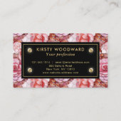 Carte De Visite Élégant Motif de mosaïque rose (Dos)
