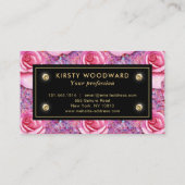 Carte De Visite Élégant Motif de mosaïque rose (Dos)