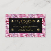Carte De Visite Élégant Motif de mosaïque rose (Dos)