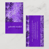 Carte De Visite Élégant Motif de Parties scintillant de séquence v (Devant / Derrière)