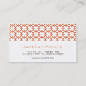 Carte De Visite Élégant Motif de pêche (Dos)