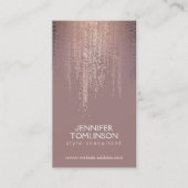 Carte De Visite Élégant Motif de pluie Confetti Blush (Devant)