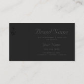 Carte De Visite Élégant Motif de serpent bleu gris foncé avec Mono (Dos)