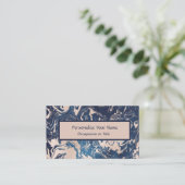 Carte De Visite Élégant Motif en marbre Indigo Blue Pink (Debout devant)