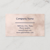 Carte De Visite Élégant Motif en marbre Indigo Blue Pink (Dos)