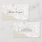 Carte De Visite Élégant motif floral (Devant / Derrière)