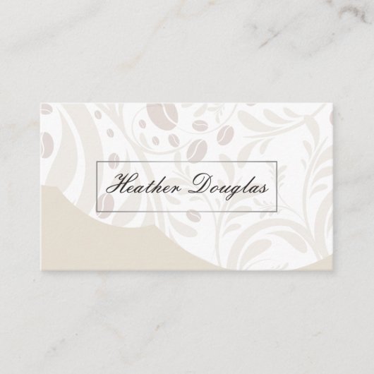 Carte De Visite Élégant motif floral (Devant)