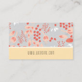 Carte De Visite Élégant motif floral (Dos)