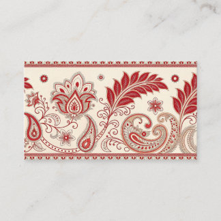 Carte De Visite Élégant motif floral de la marguerite rouge - trad