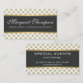 Carte De Visite Elégant Motif Gold Trim (Devant / Derrière)