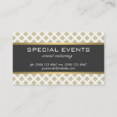 Carte De Visite Elégant Motif Gold Trim (Dos)