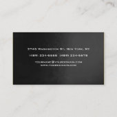 Carte De Visite Élégant Motif gris moderne noir Monogramme (Dos)