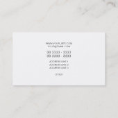 Carte De Visite Élégant Motif moderne (Dos)