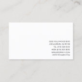 Carte De Visite Élégant Motif noir et blanc (Dos)