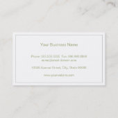 Carte De Visite Élégant Motif Quatrefoil en Chic Lime Green (Dos)