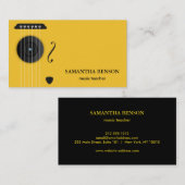 Carte De Visite Élégant musicien (Devant / Derrière)