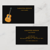 Carte De Visite Élégant musicien (Devant / Derrière)