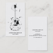 Carte De Visite Élégant musicien (Devant / Derrière)